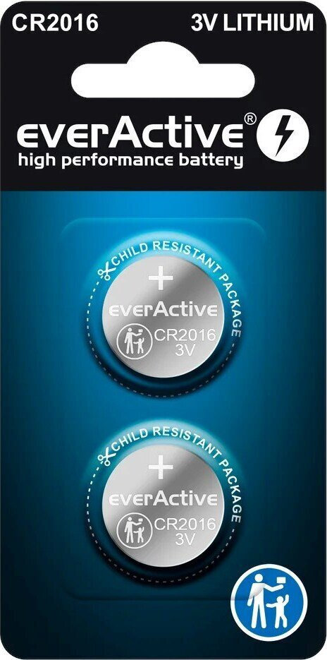 everActive Μπαταρίες Λιθίου Ρολογιών CR2016 2τμχ