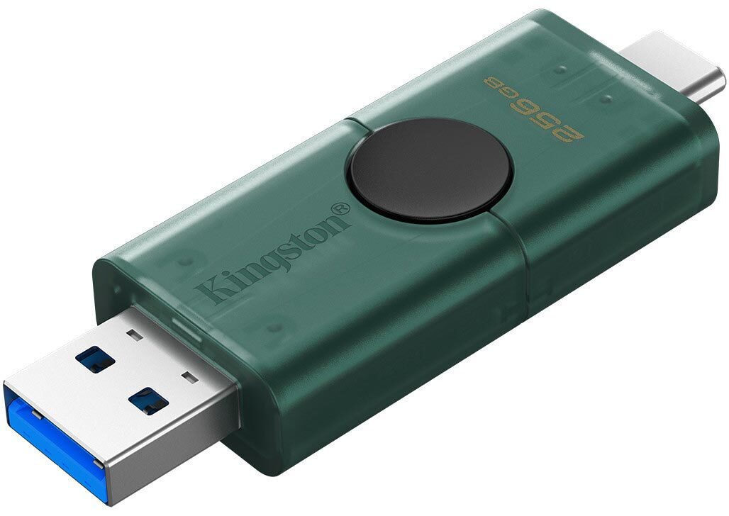Kingston Datatraveler 256GB USB 2.0 Stick με σύνδεση USB-A & USB-C Πράσινο - Image 2