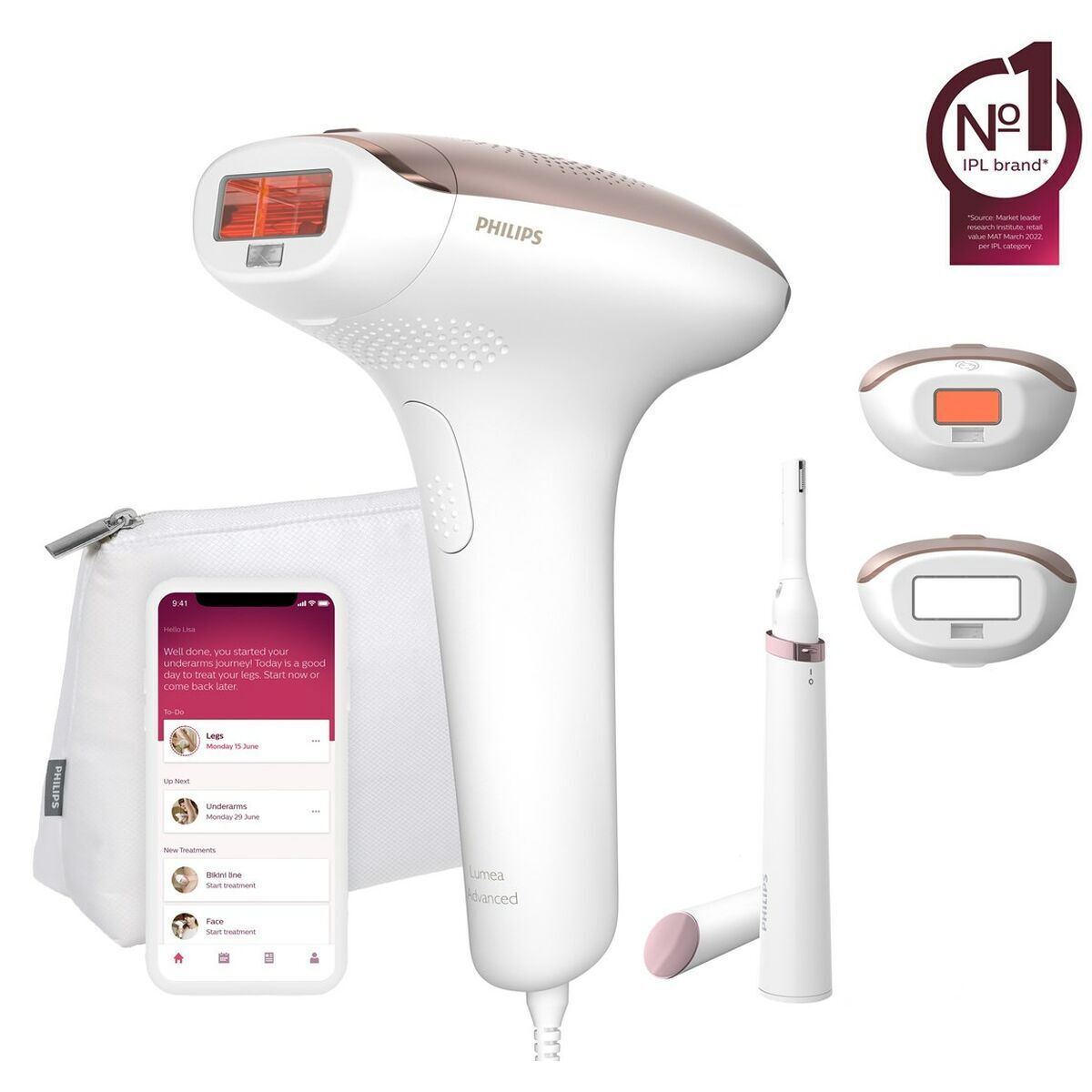Philips Lumea Ipl 7000 Series Σετ Αποτρίχωσης IPL για Πρόσωπο & Σώμα BRI921/00 - Image 2
