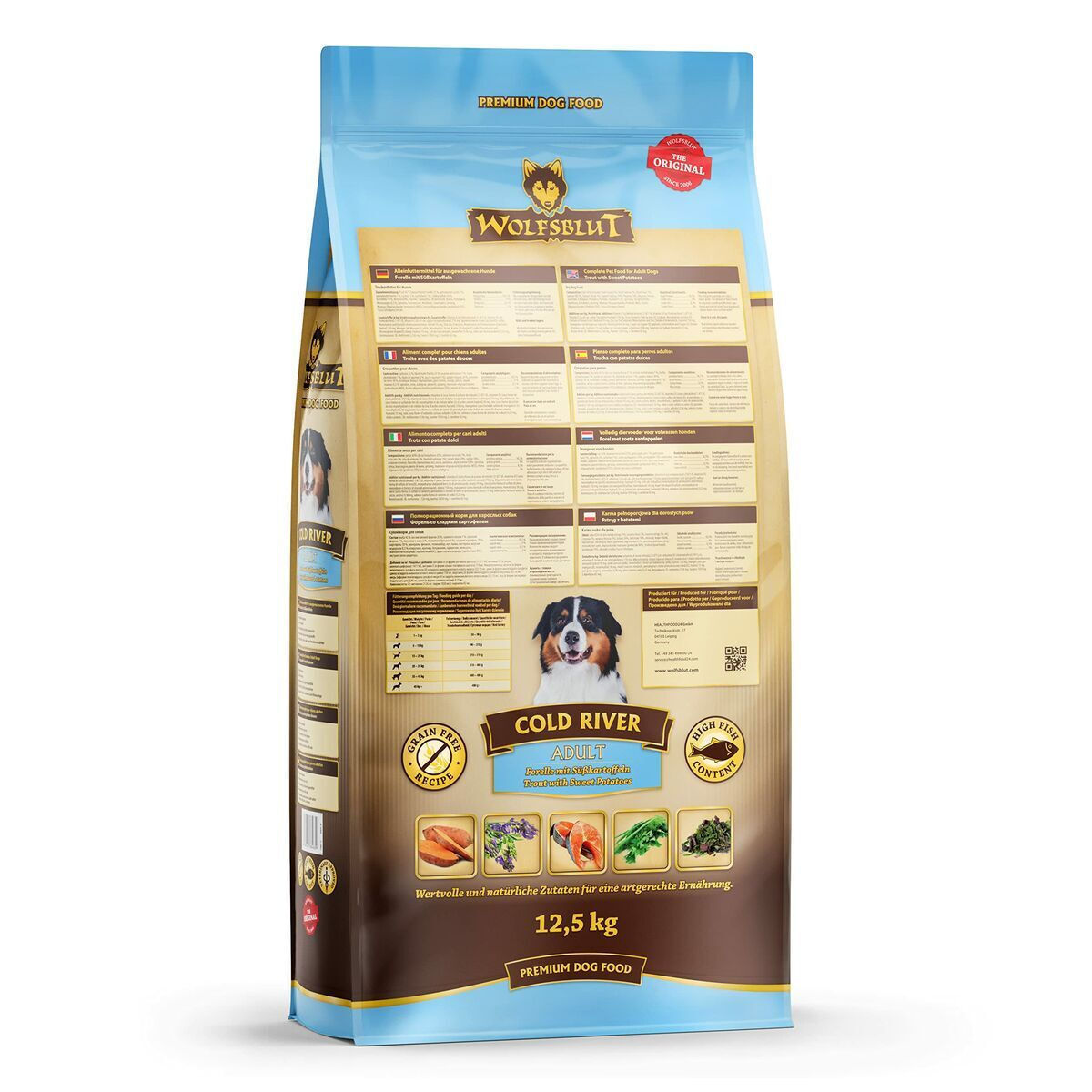 Wolfsblut 12.5kg Ξηρά Τροφή χωρίς Σιτηρά & Γλουτένη για Ενήλικους Σκύλους με Πέστροφα, Πατάτες και Ψάρια - Image 4