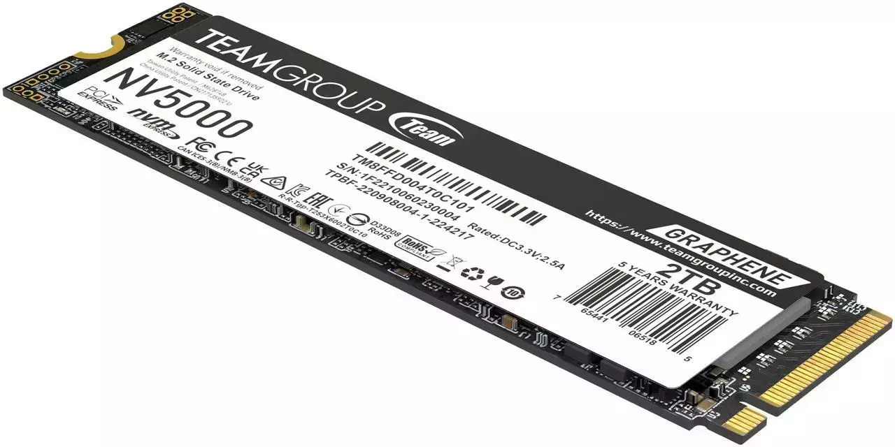 TeamGroup NV5000 SSD 2TB M.2 NVMe PCI Express 4.0 TM8FGM002T0C101 - Image 3