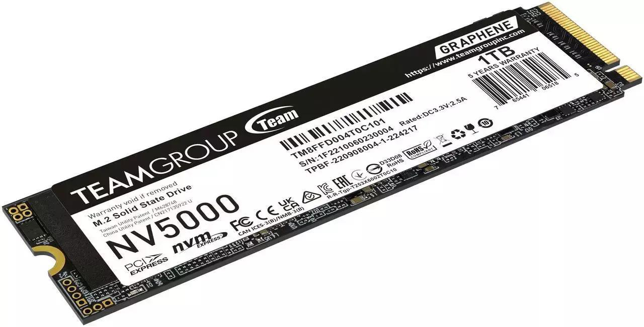TeamGroup NV5000 SSD 1TB M.2 NVMe PCI Express 4.0 TM8FGM001T0C101 - Image 3