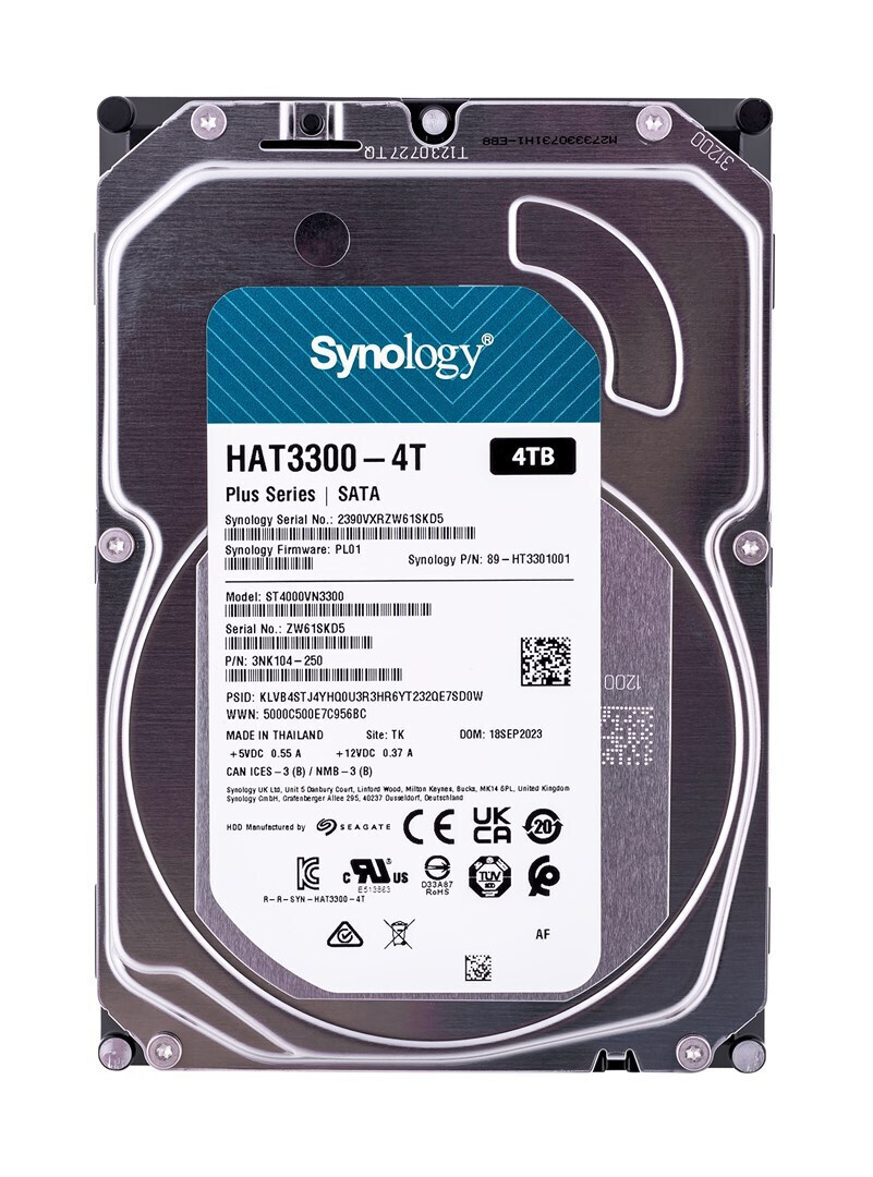 Synology 4TB HDD Σκληρός Δίσκος 3.5" SATA III 5400rpm για NAS HAT3300-4T - Image 5