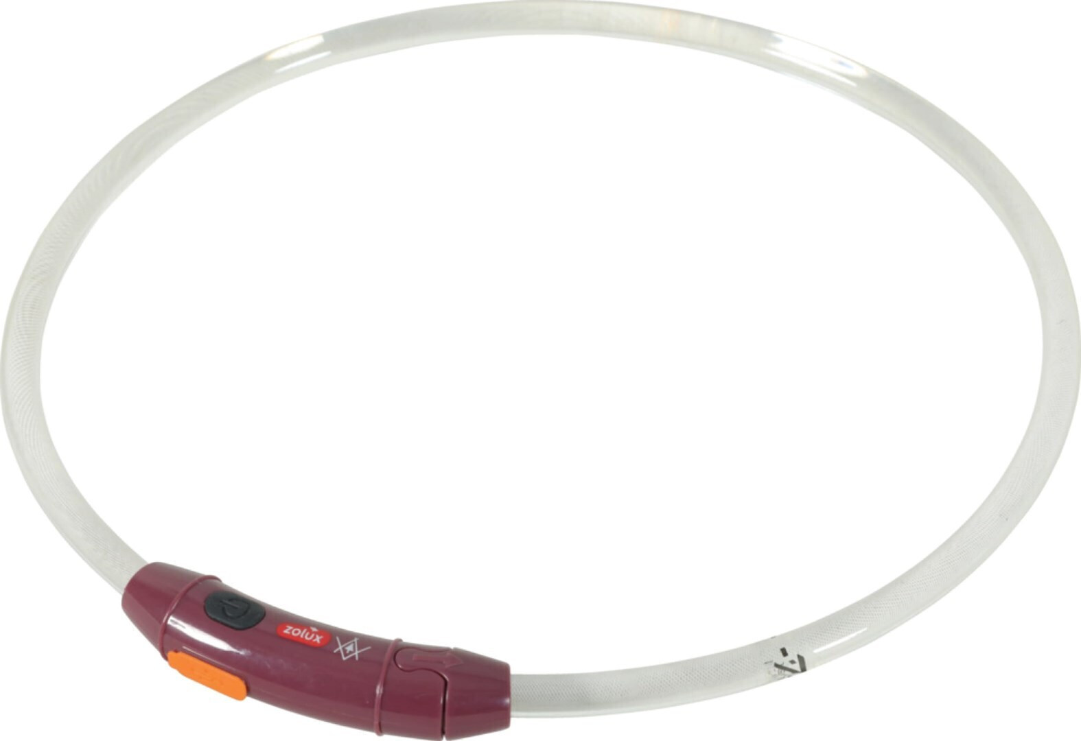 Zolux Bivouak Led Silicone Transparent Red Dog Collar 30-60 Cm - Image 2