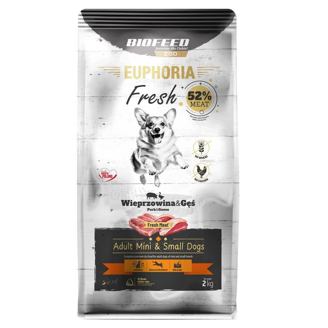 Biofeed 2kg Ξηρά Τροφή χωρίς Γλουτένη για Ενήλικους Σκύλους Μικρόσωμων Φυλών με Κρέας και Χοιρινό - Image 2