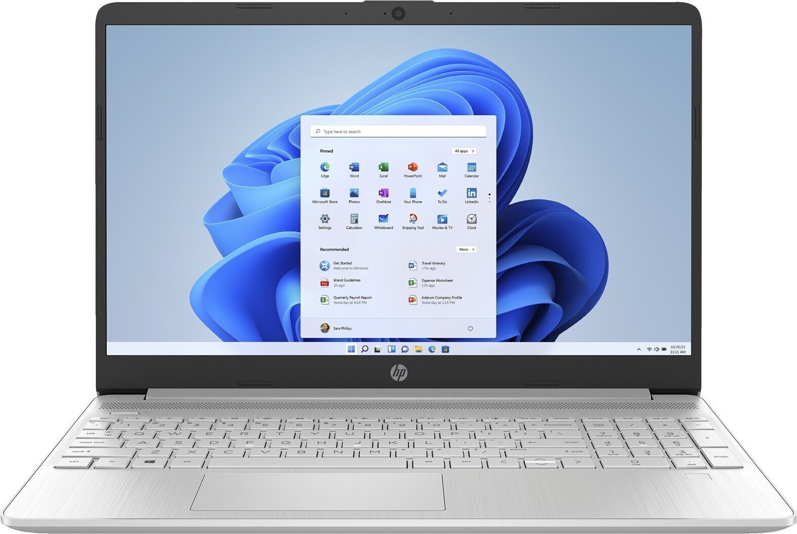 HP 15s-eq2289nw 15.6" FHD (Ryzen 3-5300U/16GB/1TB SSD/W11 Home) Natural Silver (US Keyboard)