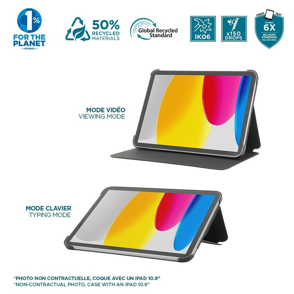 Mobilis Flip Cover Μαύρη (iPad Air 11'' 2024 M2) - Image 2