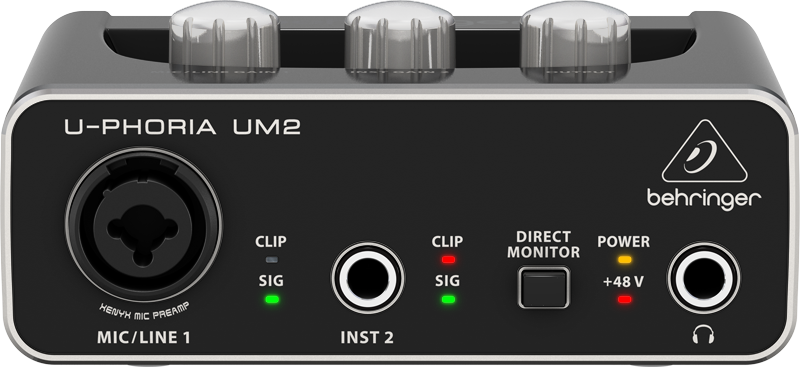 Behringer Εξωτερική Επαγγελματική Κάρτα Ήχου U-PHORIA UM2 Συνδεσιμότητα USB