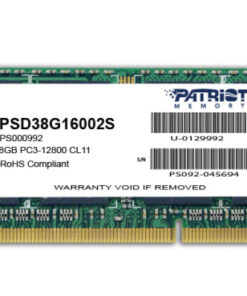 Patriot DDR3 με Module 1x8GB και Ταχύτητα 1600 για Laptop PSD38G16002S