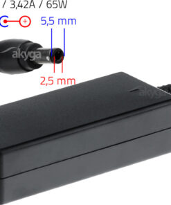 Alternative view of Akyga Φορτιστής Laptop 65W 19V 3.42A για Toshiba χωρίς Καλώδιο Τροφοδοσίας