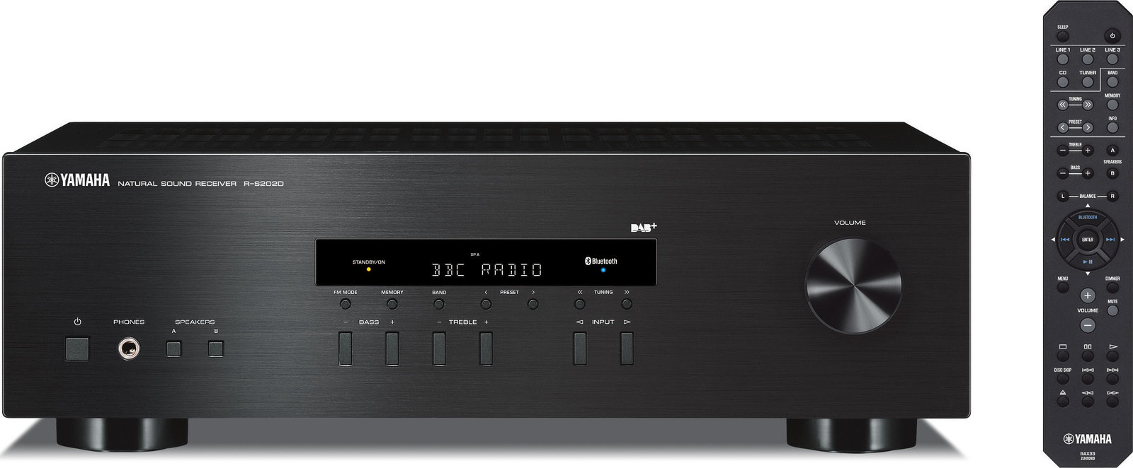 Yamaha R-S202D Ολοκληρωμένος Ενισχυτής Hi-Fi Stereo 115W/4Ω 140W/8Ω S090.31140 Μαύρος