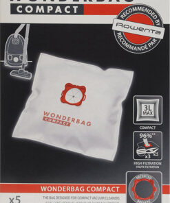 Wonderbag Compact Σακούλες Σκούπας 5τμχ Συμβατή με Σκούπα Rowenta