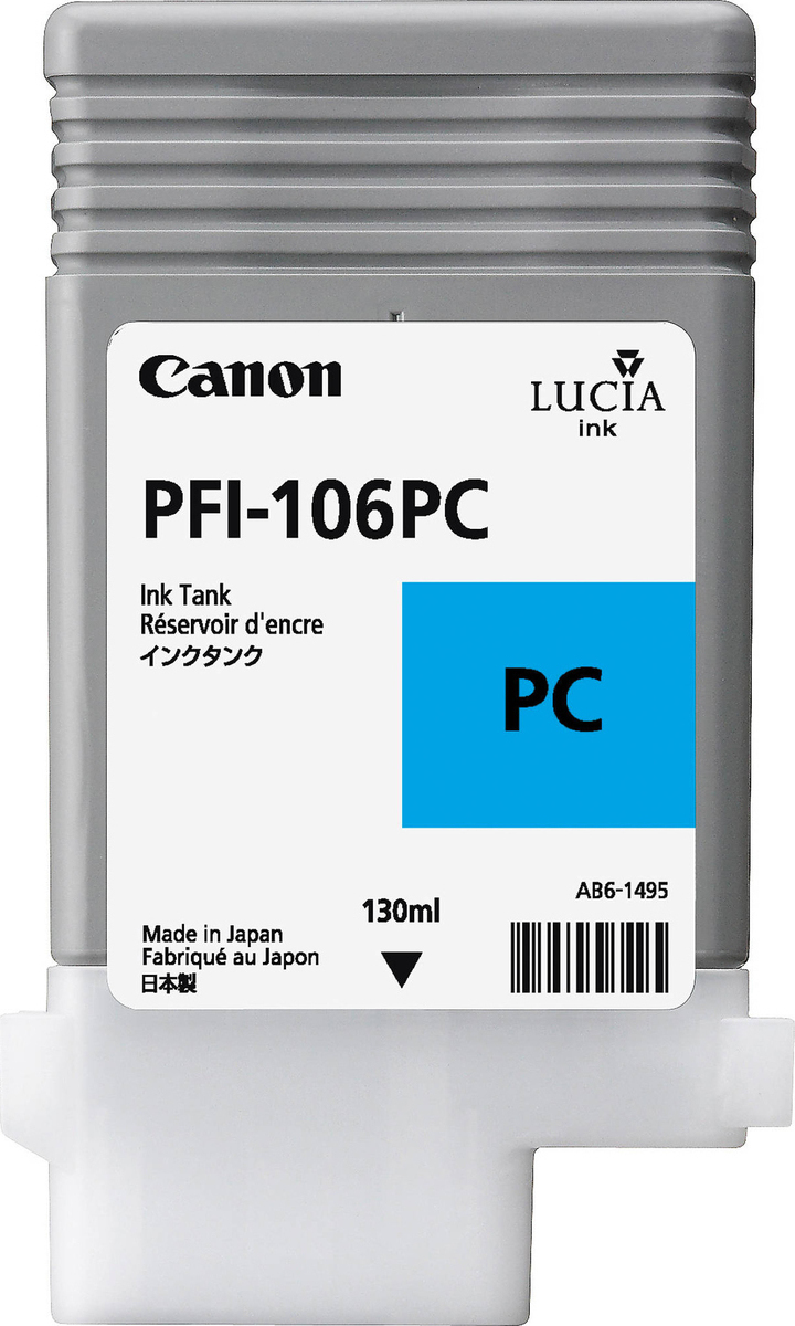 Canon PFI-106 Γνήσιο Μελάνι Εκτυπωτή InkJet Photo Κυανό (6625B001)