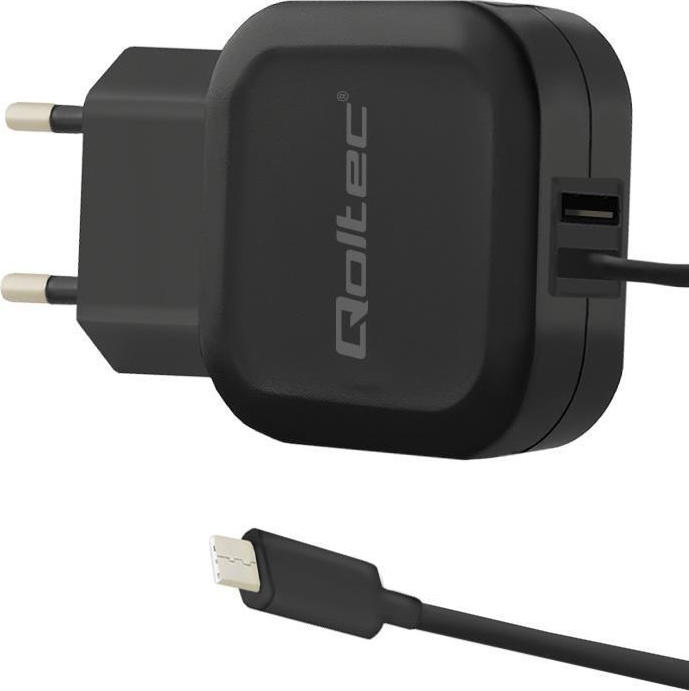 Qoltec 50190 USB-C 17W με Καλώδιο USB-C