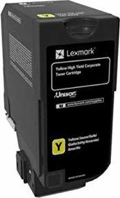 Lexmark 74C2HYE Γνήσιο Toner Laser Εκτυπωτή Κίτρινο 12000 Σελίδων
