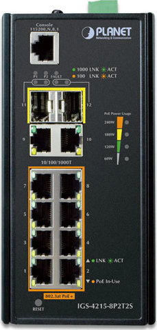 Planet IGS-4215-8P2T2S Managed L2 PoE+ - Image 2