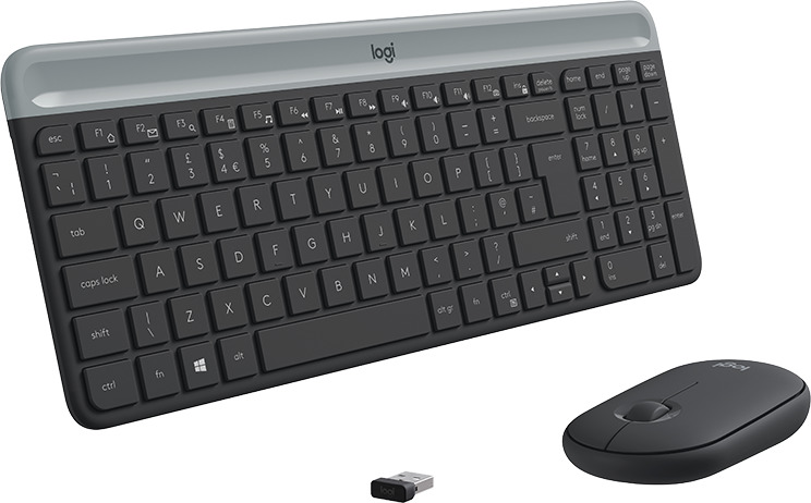 Logitech MK470 Ασύρματο Σετ Πληκτρολόγιο & Ποντίκι Αγγλικό US Γκρι - Image 5