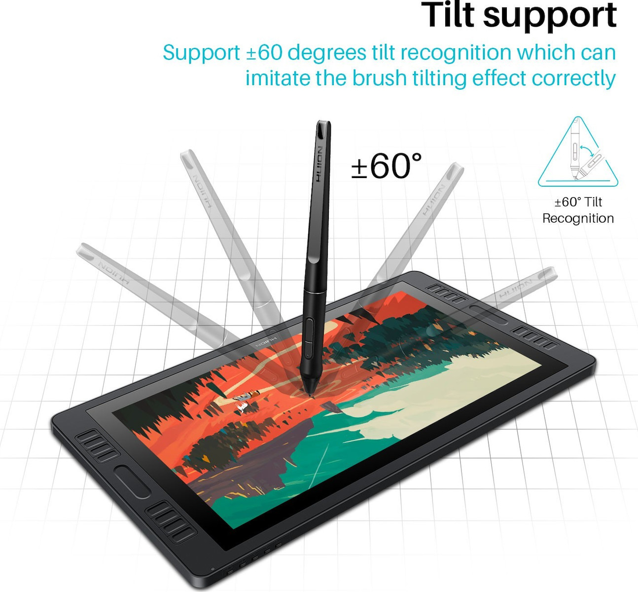 Huion Kamvas Pro 20 Γραφίδα Σχεδίασης με Όθονη FHD 19.5" - Image 8
