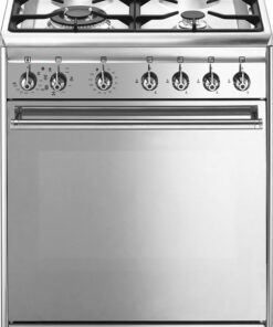Smeg Ελεύθερη με Εστίες Υγραερίου Inox CX68MF8-2