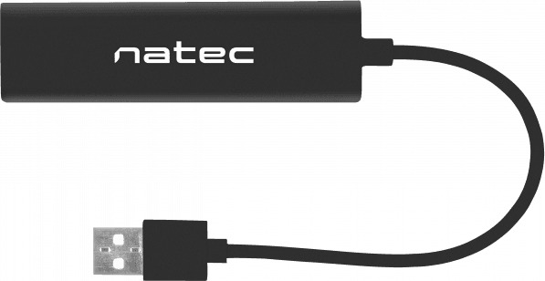 Natec Dragonfly USB 2.0 Hub 3 Θυρών με σύνδεση USB-A / Ethernet - Image 3