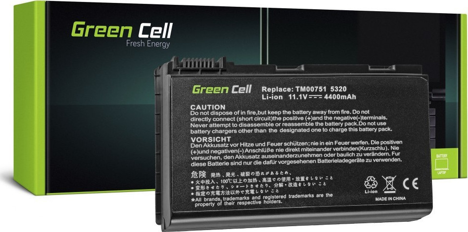 Green Cell Συμβατή Μπαταρία για Acer TravelMate / Extensa 5520/5720/7520/7720 με 4400mAh