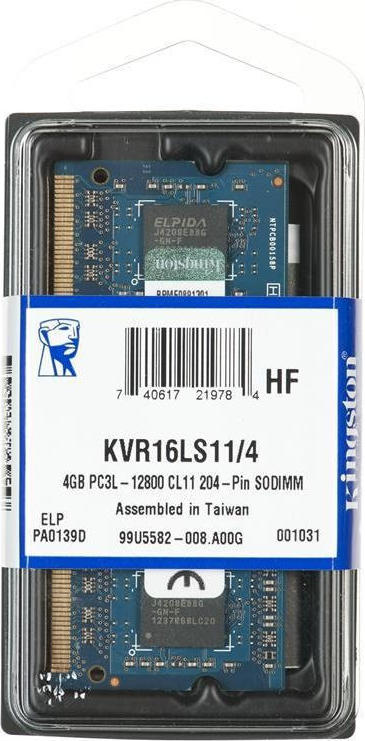 Kingston DDR3 με Module 1x4GB και Ταχύτητα 1600 για Laptop KVR16LS11/4 - Image 2