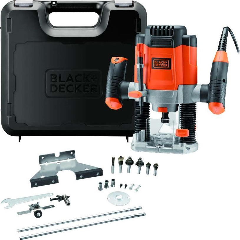 Black & Decker KW1200EKA Κάθετη Φρέζα 1200W με Ρύθμιση Ταχύτητας