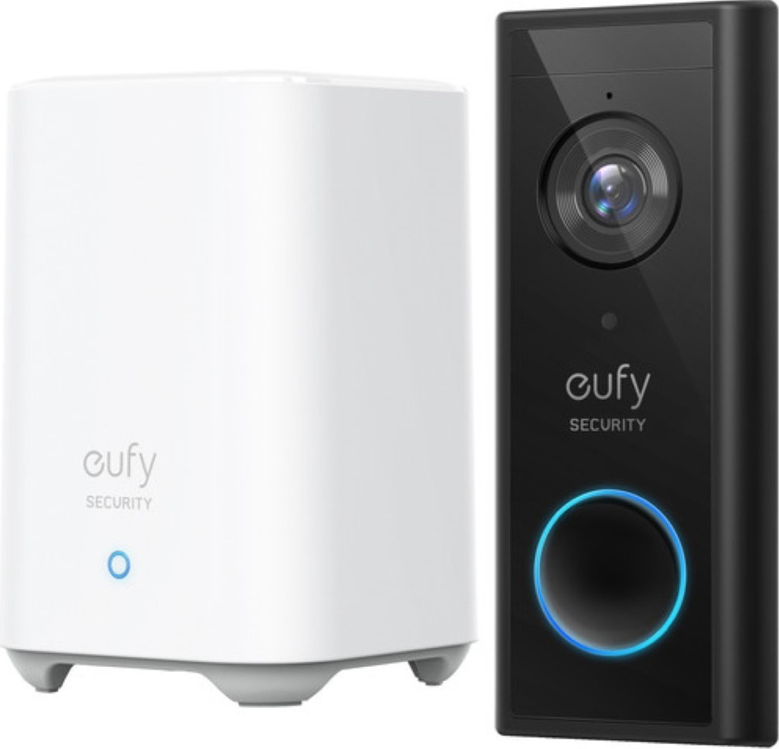Eufy Ασύρματο Κουδούνι Πόρτας Wi-Fi Συμβατό με Alexa Μαύρο