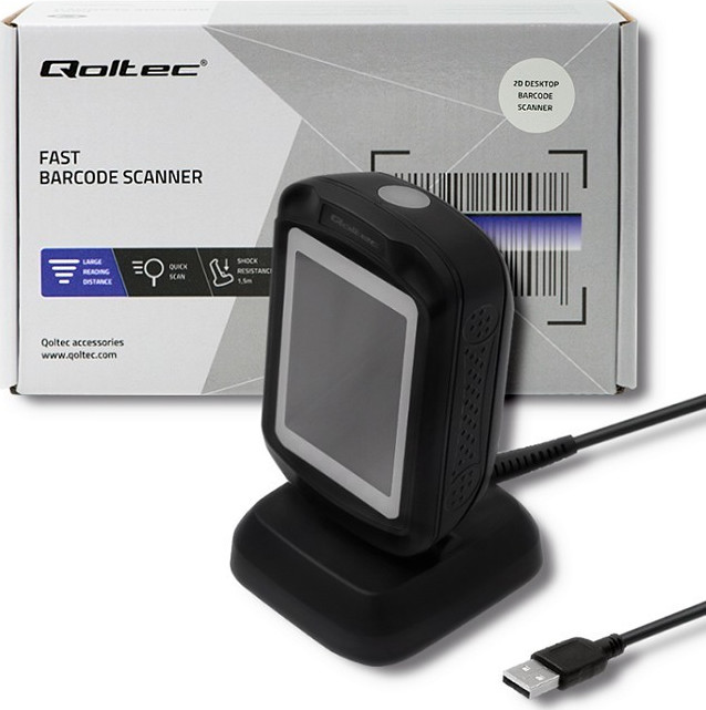 Qoltec Scanner Παρουσίασης Ενσύρματο με Δυνατότητα Ανάγνωσης 2D και QR Barcodes 50864 - Image 4
