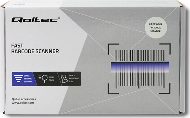 Qoltec Scanner Παρουσίασης Ενσύρματο με Δυνατότητα Ανάγνωσης 2D και QR Barcodes 50864 - Image 5