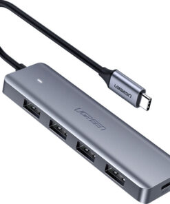 Ugreen CM219 USB 3.0 Hub 5 Θυρών με σύνδεση USB-C Γκρι