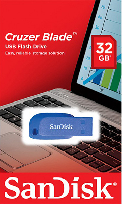Sandisk Cruzer Blade 32GB USB 2.0 Stick Μπλε - Image 3