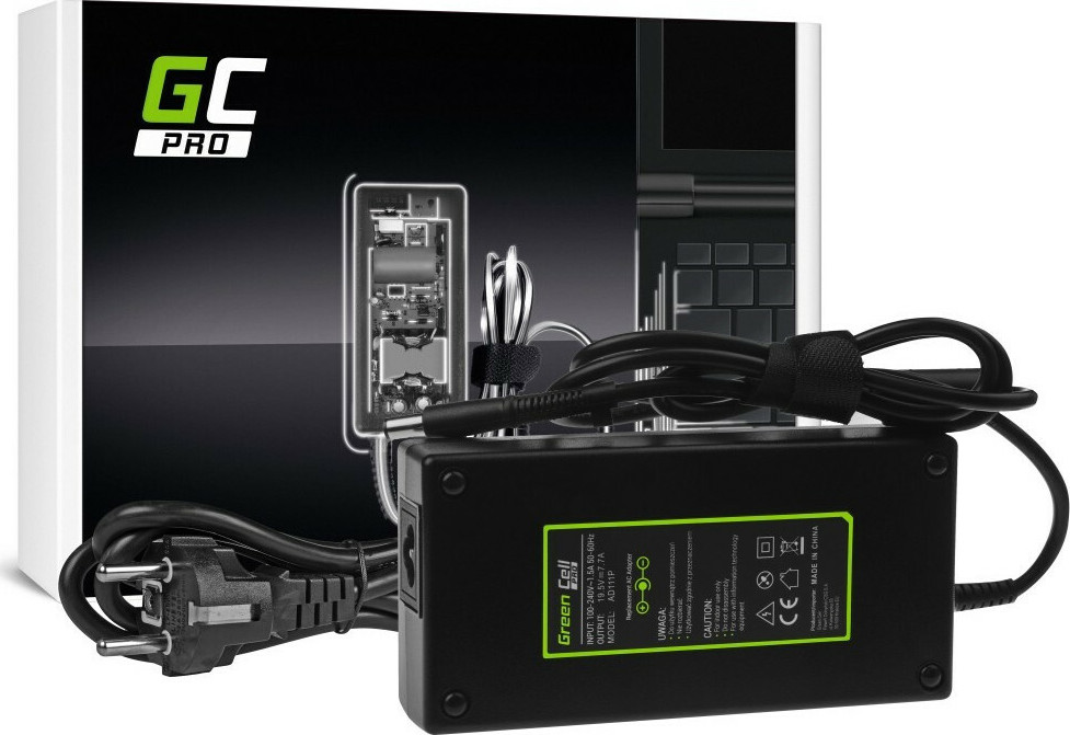 Green Cell Φορτιστής Laptop 150W 19.5V 7.7A για HP με Αποσπώμενο Καλώδιο Τροφοδοσίας - Image 2