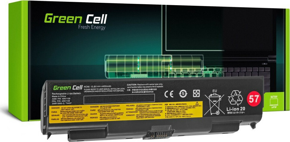 Green Cell Συμβατή Μπαταρία για Lenovo ThinkPad T440P/T540P/W540/W541 με 4400mAh - Image 2