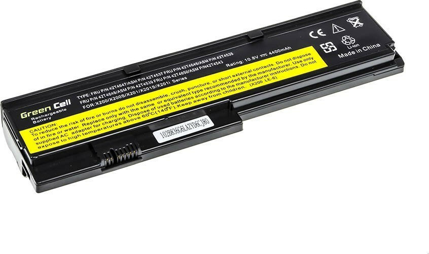 Green Cell Συμβατή Μπαταρία για Lenovo ThinkPad X200/X201/X201i με 4400mAh