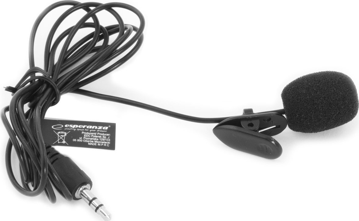 Esperanza Mini Microphone Clip Voice Ενσύρματο - Image 2