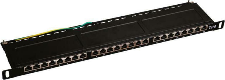 A-LAN Patch Panel 1U με 24 Θύρες RJ-45 Μαύρο