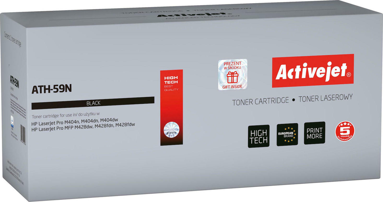 Active Jet Συμβατό Toner για Laser Εκτυπωτή HP 59A CF259A 3000 Σελίδων Μαύρο