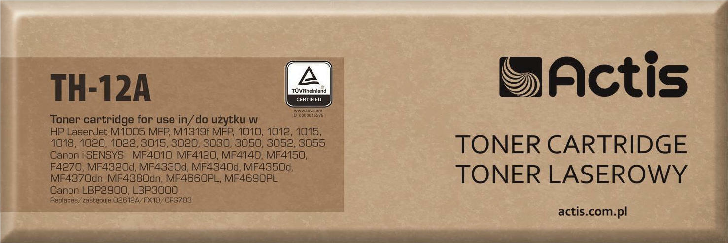 Actis Συμβατό Toner για Laser Εκτυπωτή HP 12A Q2612A 2000 Σελίδων Μαύρο