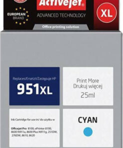 Active Jet Συμβατό Μελάνι Εκτυπωτή InkJet HP 951XL CN046AE 25ml Κυανό