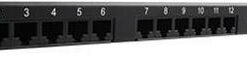 Lanberg Patch Panel για Rack 1U 19" 24 Θυρών Μαύρο