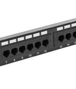 Lanberg Patch Panel για Rack 1U 19" 24 Θυρών cat5e Μαύρο