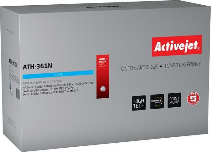 Active Jet Συμβατό Toner για Laser Εκτυπωτή HP 508A CF361A 5000 Σελίδων Κυανό