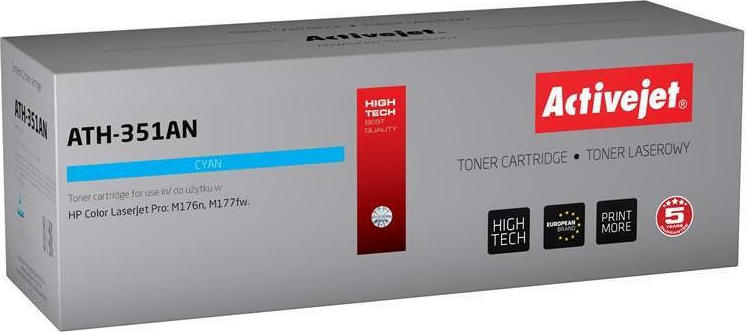 Active Jet Συμβατό Toner για Laser Εκτυπωτή HP 130A CF351A 1100 Σελίδων Κυανό