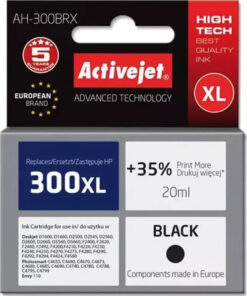 Active Jet Συμβατό Μελάνι Εκτυπωτή InkJet HP 300XL CC641EE 20ml Μαύρο
