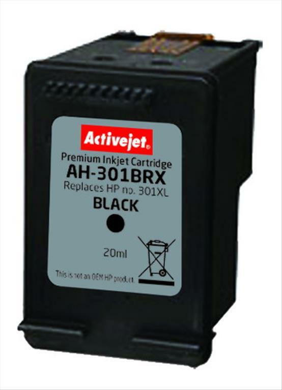 Active Jet Συμβατό Μελάνι Εκτυπωτή InkJet HP 301XL CH563EE 670 Σελίδων 20ml Μαύρο - Image 2