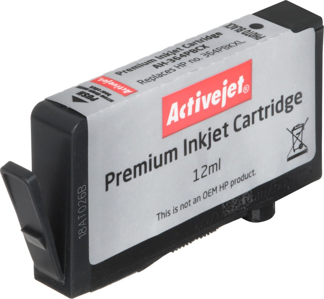 Active Jet Συμβατό Μελάνι Εκτυπωτή InkJet HP 364XL CB322EE 12ml Μαύρο - Image 2