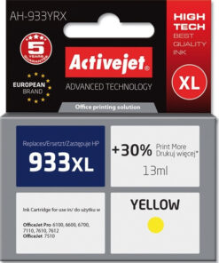 Active Jet Συμβατό Μελάνι Εκτυπωτή InkJet HP 933XL CN056AE 13ml Κίτρινο