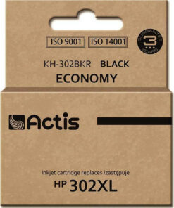 Actis Συμβατό Μελάνι Εκτυπωτή InkJet HP 302XL F6U68AE 20ml Μαύρο