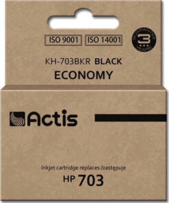 Actis Συμβατό Μελάνι Εκτυπωτή InkJet HP 703 CD887AE 15ml Μαύρο